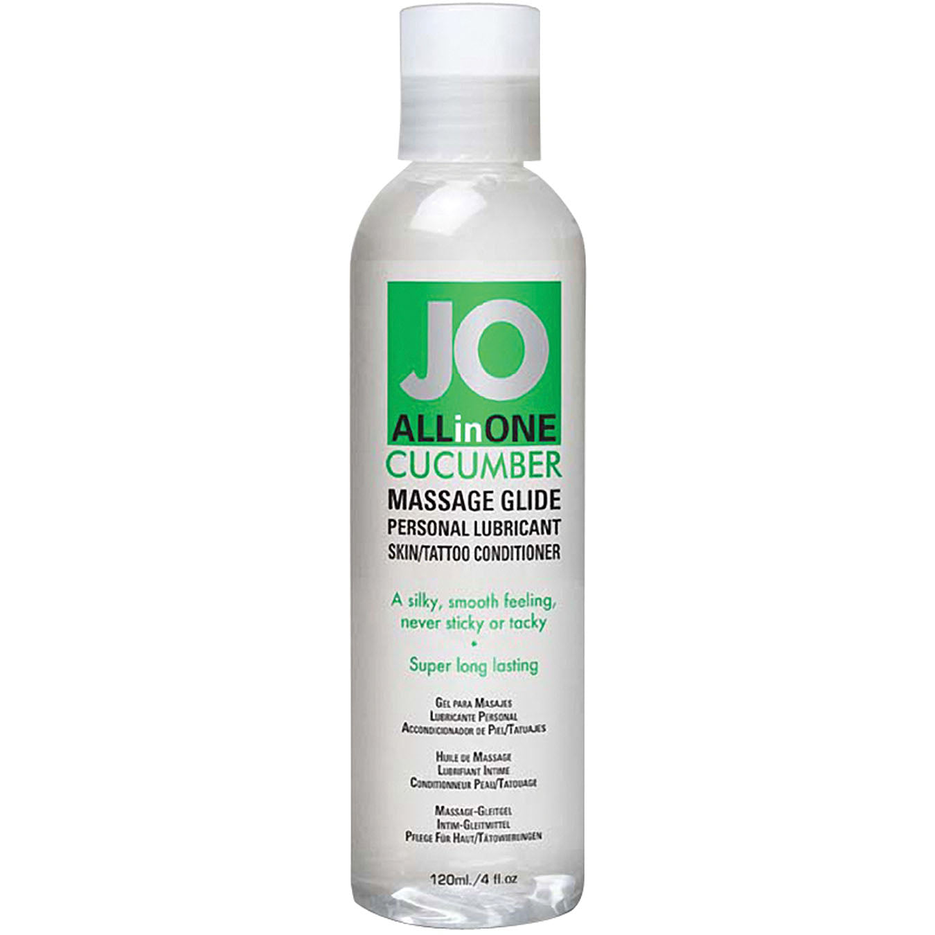 JO All In One Massage Glide-Cucumber 4oz - Godfather Adult Sex and Pleasure Toys