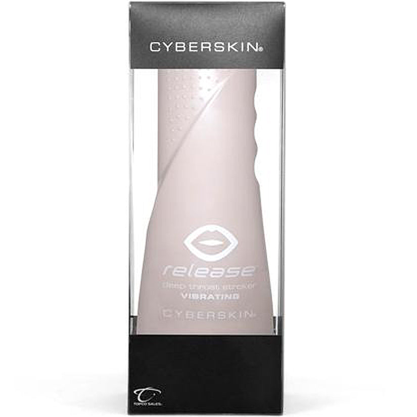 CyberSkin Vibrating Deep Throat Stroker Flesh - Godfather Adult Sex and Pleasure Toys
