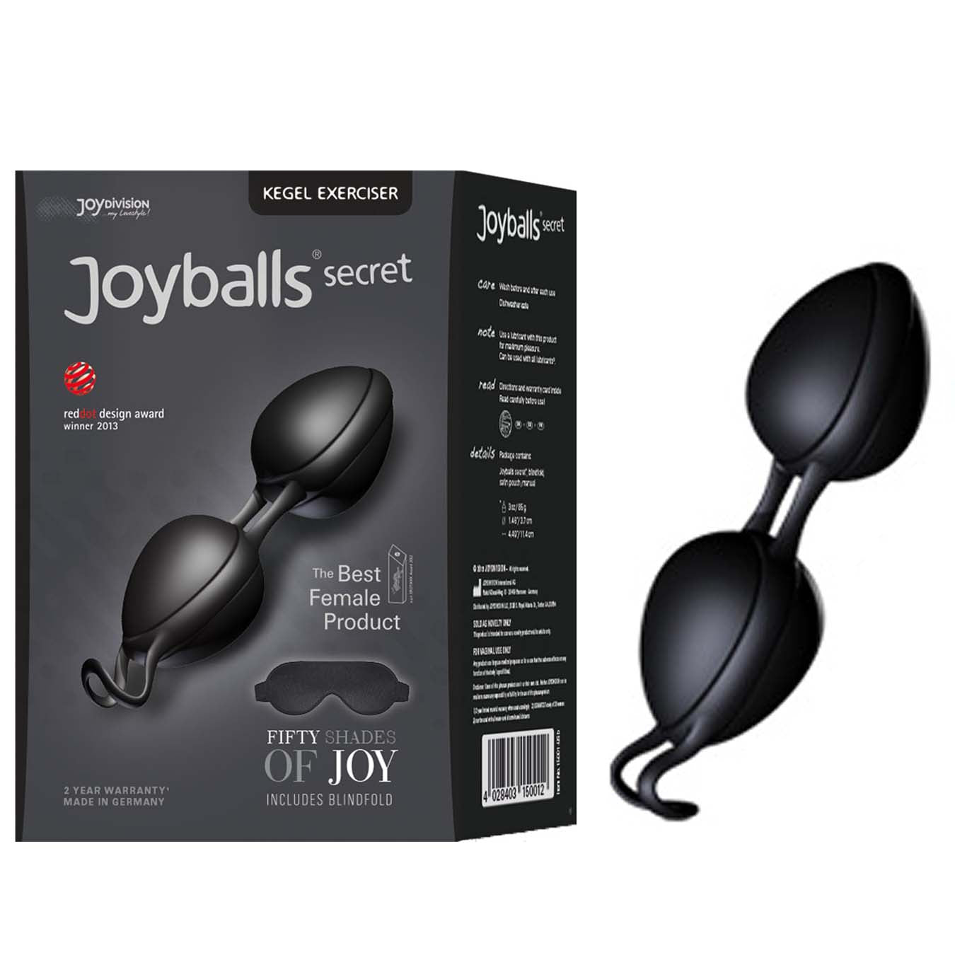 Joyballs Secret 50 Shades of -Black/Black - Godfather Adult Sex and Pleasure Toys