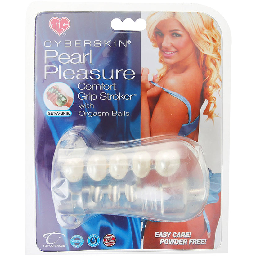 Cyberskin Pearl Pleasure Comfort Grip Stroker - Godfather Adult Sex and Pleasure Toys
