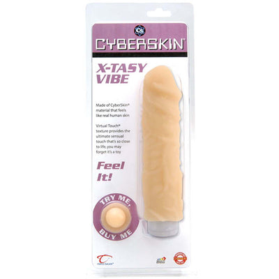 CyberSkin X-Tasy Vibe - Flesh - Godfather Adult Sex and Pleasure Toys