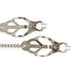 Spartacus Butterfly Clamp With Link Chain - Silver - Godfather Adult Sex and Pleasure Toys