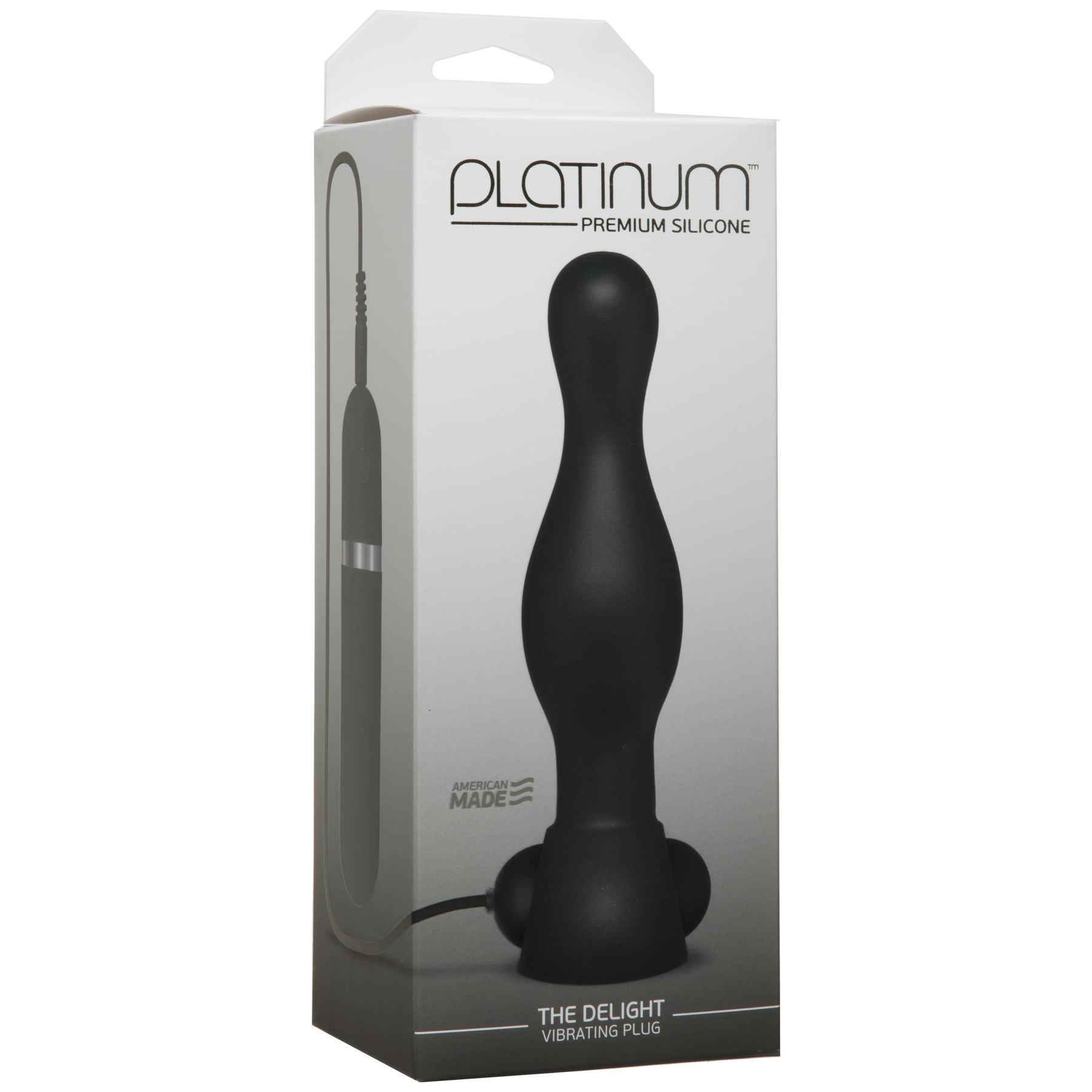 Platinum – The Delight Vibrating Plug – Black - Godfather Adult Sex and Pleasure Toys