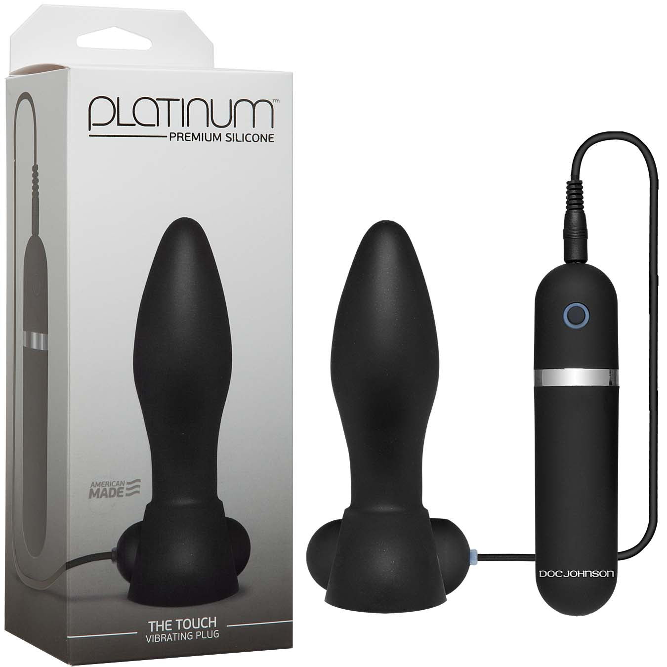 Platinum The Touch Vibrating Plug – Black - Godfather Adult Sex and Pleasure Toys