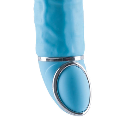 Vi-Plush Silicone Vibrator 6" -  Blue - Godfather Adult Sex and Pleasure Toys