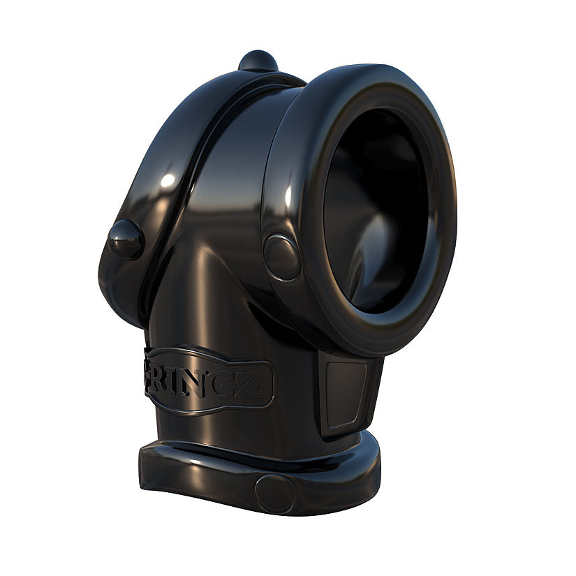 Fantasy C-Ringz Cock Pipe With Ball-Stretcher Black - Godfather Adult Sex and Pleasure Toys