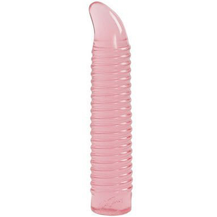 Vivid Ribbed Jelly G-Spot Dong Malezia - Pink - Godfather Adult Sex and Pleasure Toys