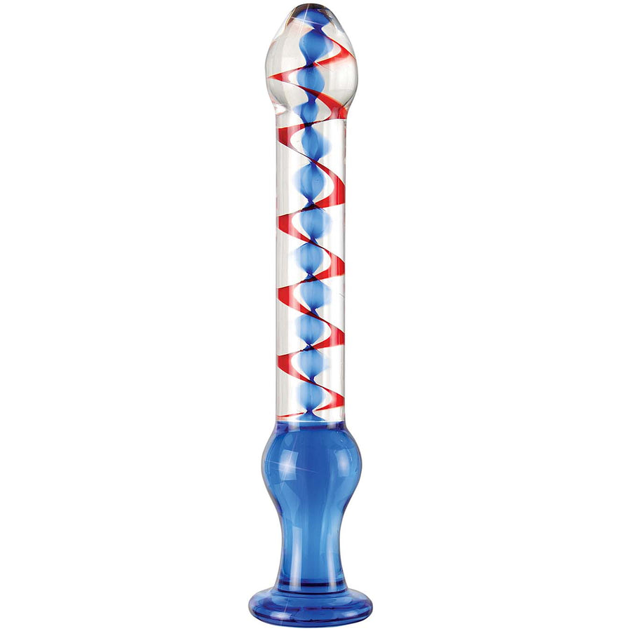 Icicles No.22 - Red & Blue Swirl 8.75" - Godfather Adult Sex and Pleasure Toys