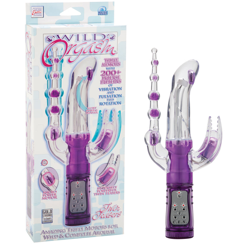 Wild Orgasm Twin Teaser - Purple - Godfather Adult Sex and Pleasure Toys