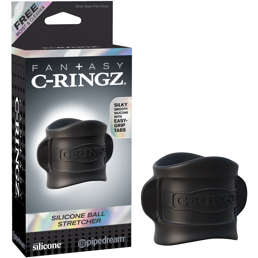 Fantasy C-Ringz Silicone Ball Stretcher Black