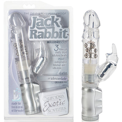 Waterproof Jack Rabbit-3 Rows-Clear - Godfather Adult Sex and Pleasure Toys
