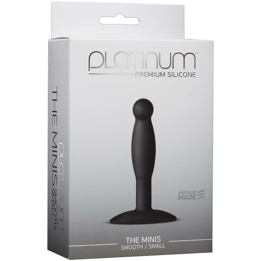Platinum Premium Silicone - The Mini's - Smooth Small - Black - Godfather Adult Sex and Pleasure Toys