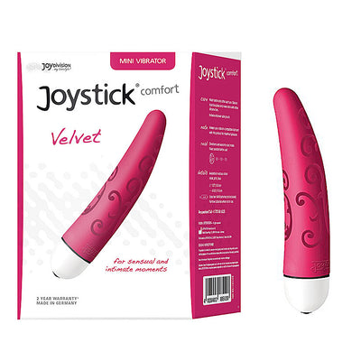Joystick Comfort Velvet Mini Vibrator-Pink - Godfather Adult Sex and Pleasure Toys