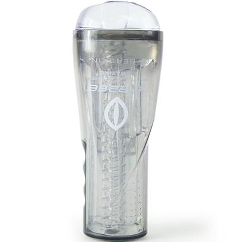 CyberSkin Vibrating Pussy Stroker Clear - Godfather Adult Sex and Pleasure Toys