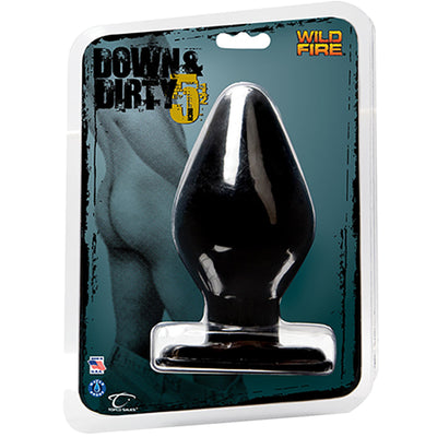 Wildfire Down & Dirty 5.5 Butt Plug - Black - Godfather Adult Sex and Pleasure Toys