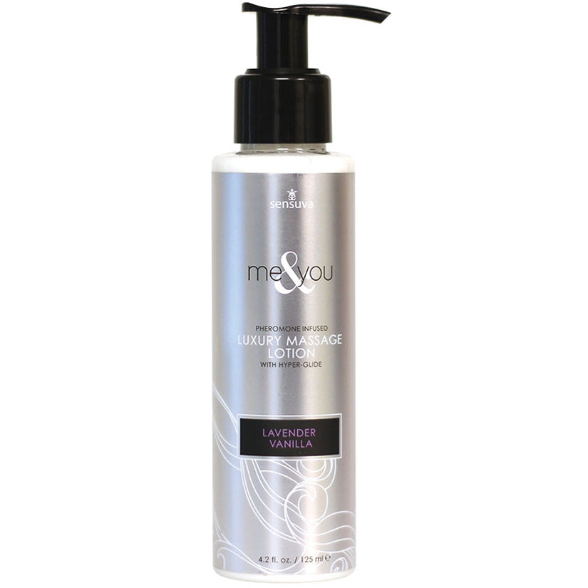 Me & You Luxury Massage Lotion-Lavender-Vanilla 4.2oz - Godfather Adult Sex and Pleasure Toys