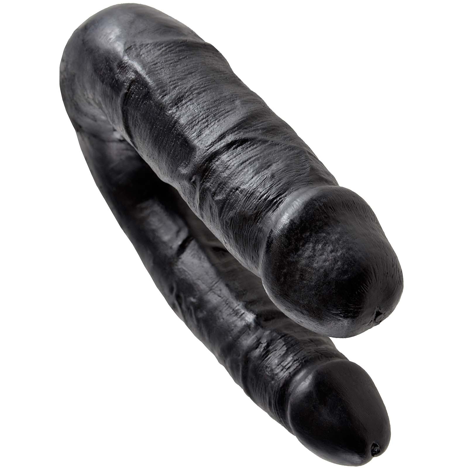 King Cock U-Shaped Medium Double Trouble - Black - Godfather Adult Sex and Pleasure Toys