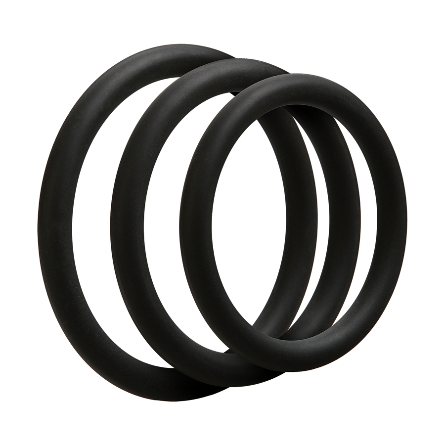 OPTIMALE 3 C-Ring Set Thin - Black - Godfather Adult Sex and Pleasure Toys