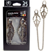 Spartacus Butterfly Clamp With Link Chain - Silver - Godfather Adult Sex and Pleasure Toys
