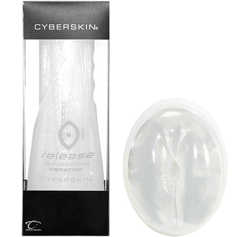 CyberSkin Vibrating Tight Ass Stroker Clear - Godfather Adult Sex and Pleasure Toys