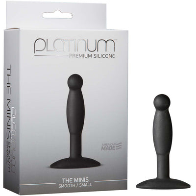 Platinum Premium Silicone - The Mini's - Smooth Small - Black - Godfather Adult Sex and Pleasure Toys