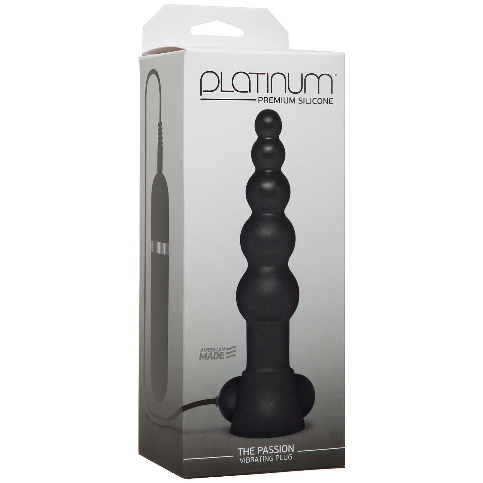 Platinum – The Passion Vibrating Plug – Black - Godfather Adult Sex and Pleasure Toys