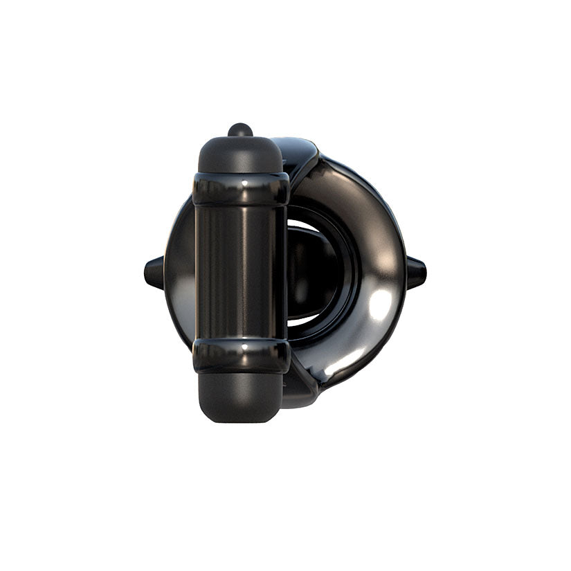 Fantasy C-Ringz Vibrating Cock Pipe With Ball-Stretcher - Black - Godfather Adult Sex and Pleasure Toys