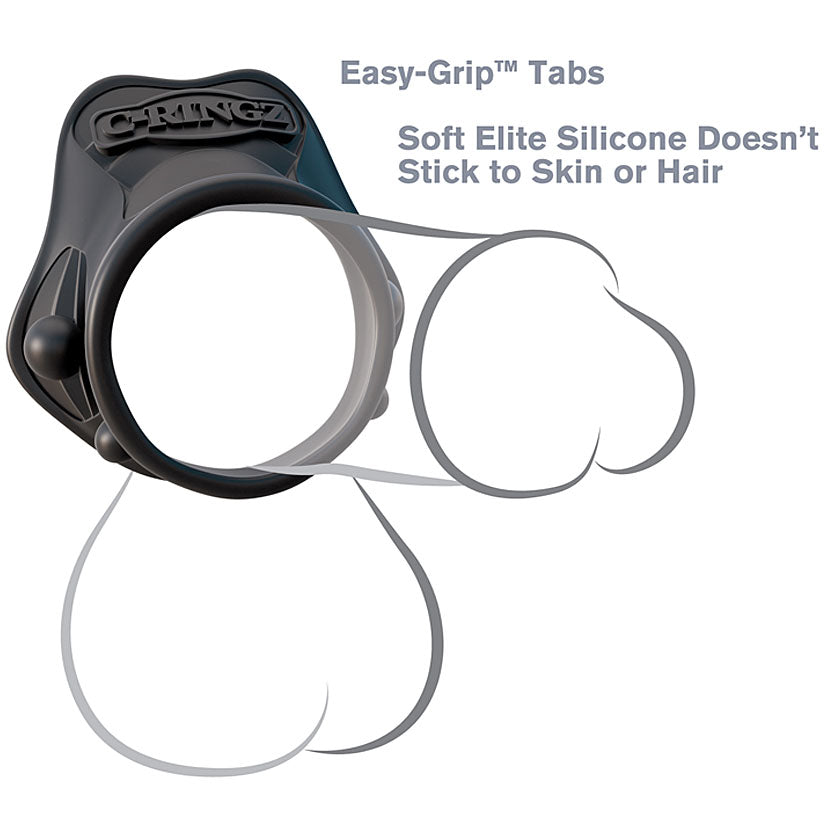 Fantasy C-Ringz Rock Hard Ring Black - Godfather Adult Sex and Pleasure Toys