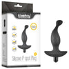 Anal Indulgence Collection - Silicone P-Spot Plug - Black - Godfather Adult Sex and Pleasure Toys
