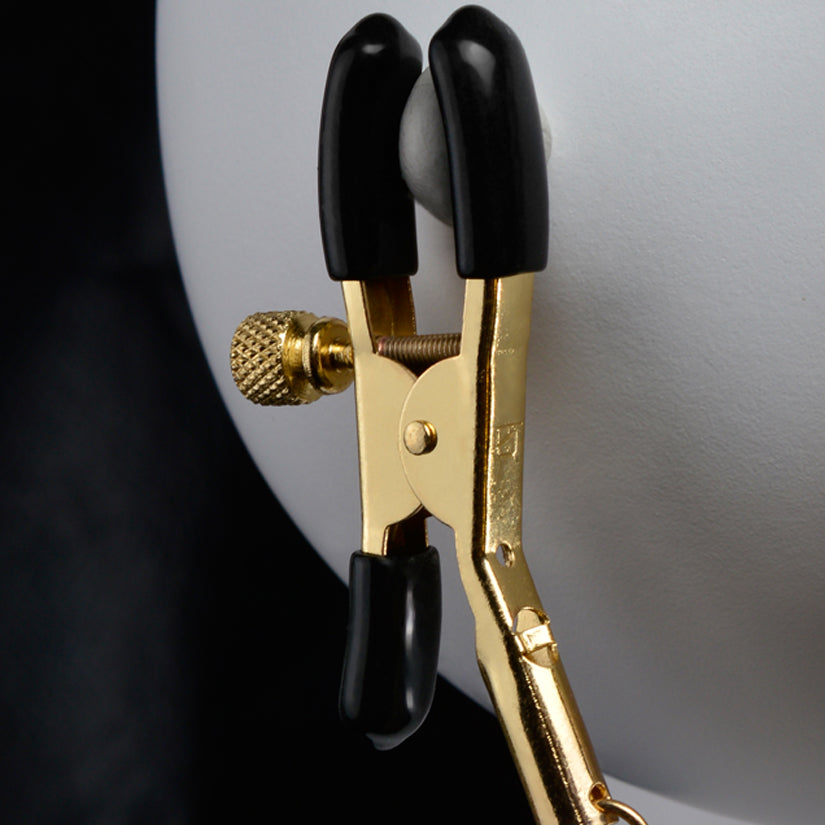 Fetish Fantasy Gold Collar & Leash-Black - Godfather Adult Sex and Pleasure Toys