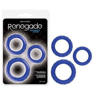 Renegade - Endurance Rings - Blue - Godfather Adult Sex and Pleasure Toys
