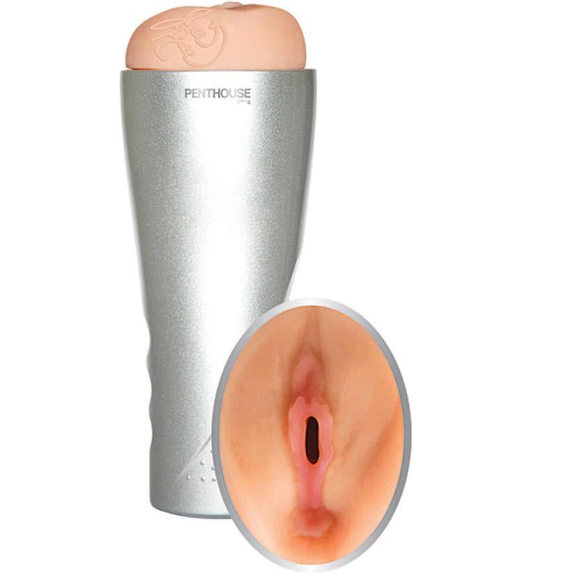 Penthouse Deluxe Vibrating CyberSkin Stroker -  Jenna Rose - Godfather Adult Sex and Pleasure Toys