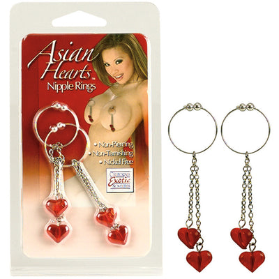 Asian Hearts Nipple Rings - Godfather Adult Sex and Pleasure Toys