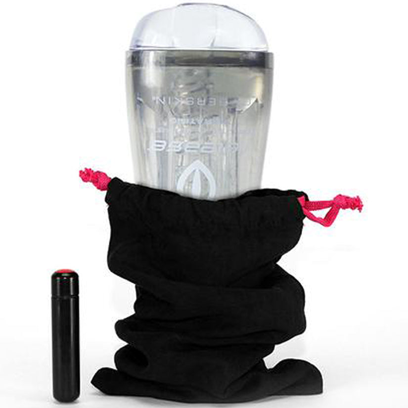 CyberSkin Vibrating Pussy Stroker Clear - Godfather Adult Sex and Pleasure Toys