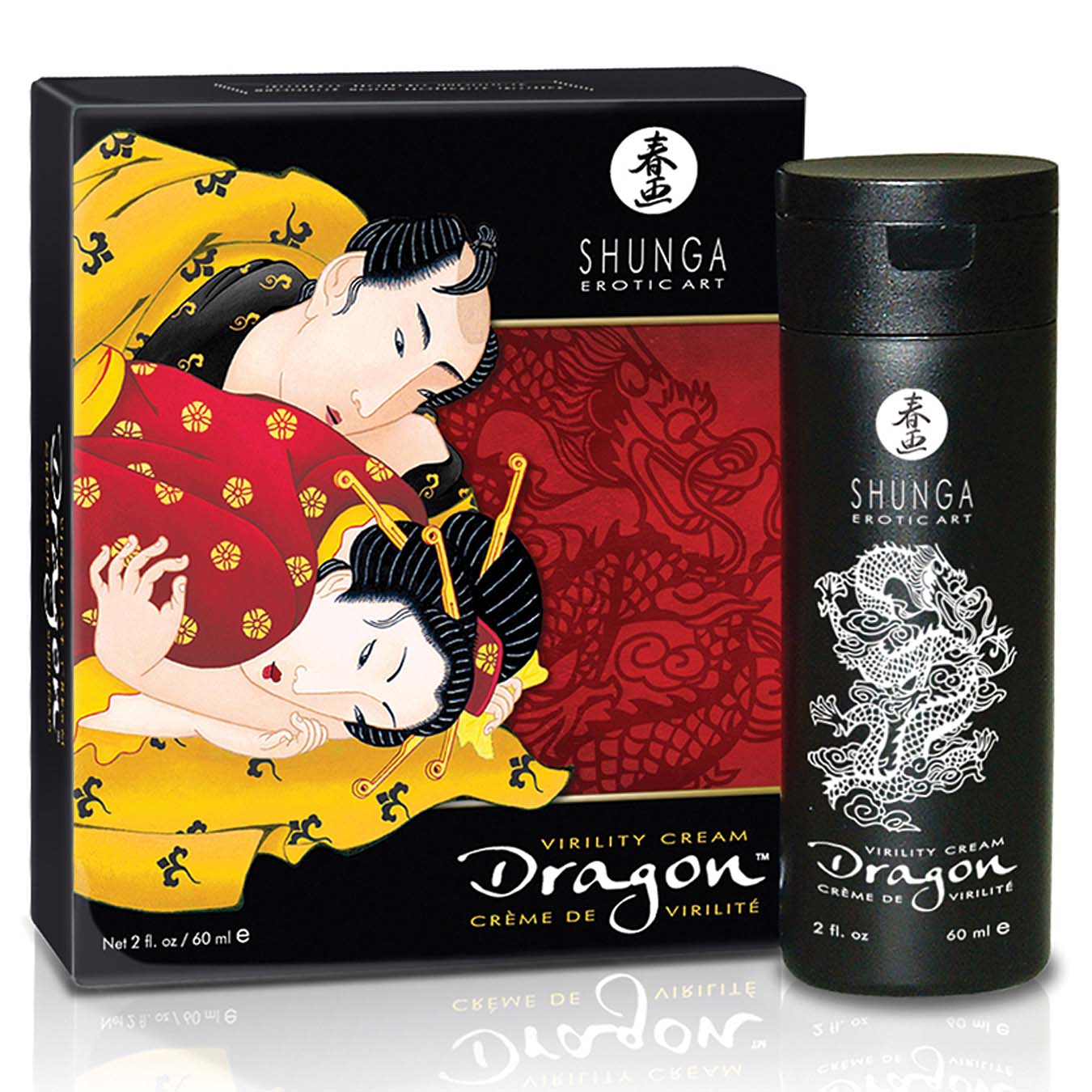Shunga Dragon Virility Cream-Strawberry Mint 2oz
