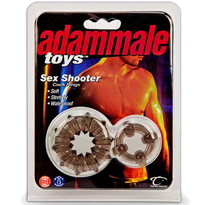 Adam Male Toys Sex Shooter Cock Rings - Smoke - Godfather Adult Sex and Pleasure Toys
