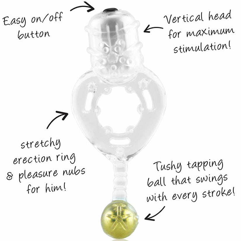 Screaming O Bong-O Ring - Clear - Godfather Adult Sex and Pleasure Toys