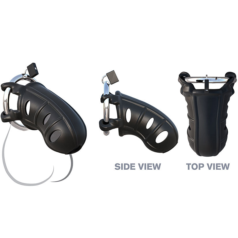 Fantasy C-Ringz Hardcore Silicone Cock Blocker Black - Godfather Adult Sex and Pleasure Toys