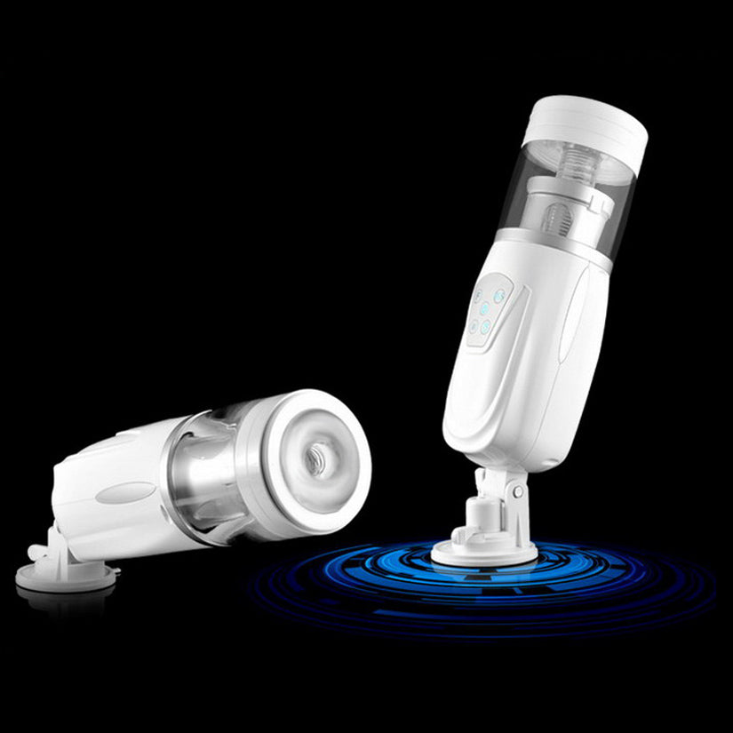 Telescopic Lover Automatic Stroker - White - Godfather Adult Sex and Pleasure Toys