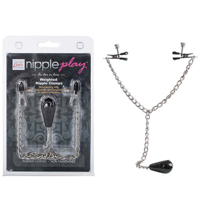Nipple Play Weighted Nipple Clamps - Godfather Adult Sex and Pleasure Toys