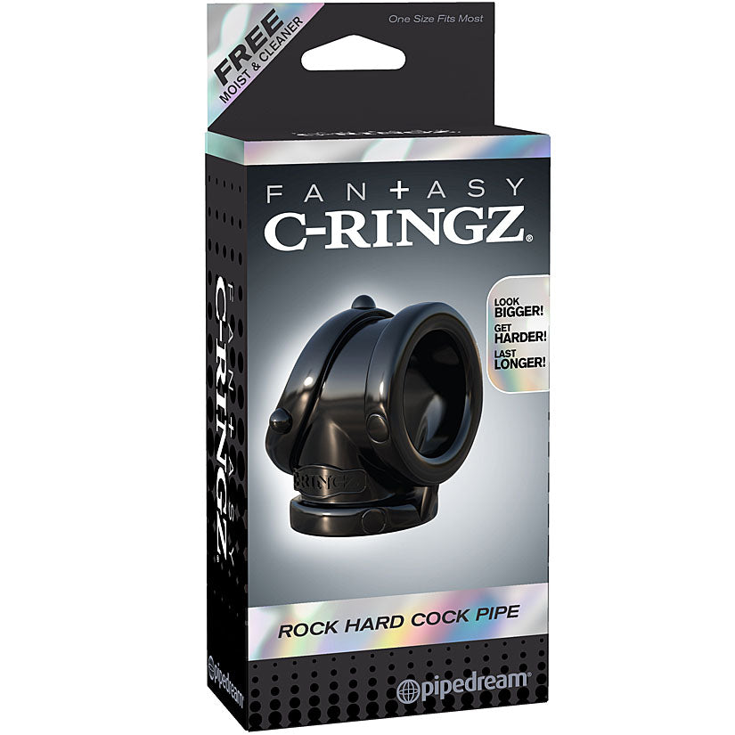 Fantasy C-Ringz Rock Hard Cock Pipe Black - Godfather Adult Sex and Pleasure Toys