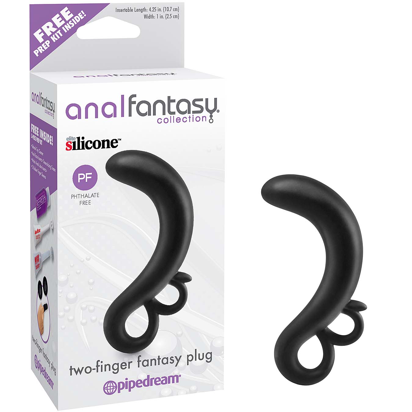 Pipedream - Anal Fantasy Collection Two-Finger Fantasy Plug - Black