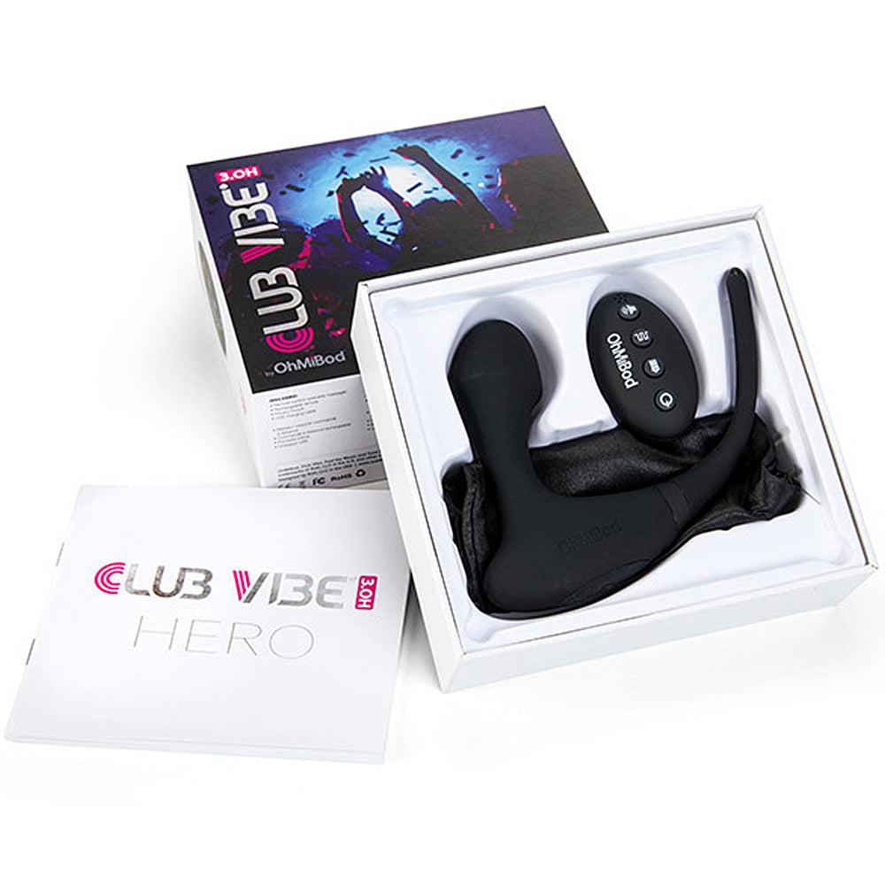 OhMiBod Club Vibe 3.OH-Hero Wireless Remote Plug-Black - Godfather Adult Sex and Pleasure Toys