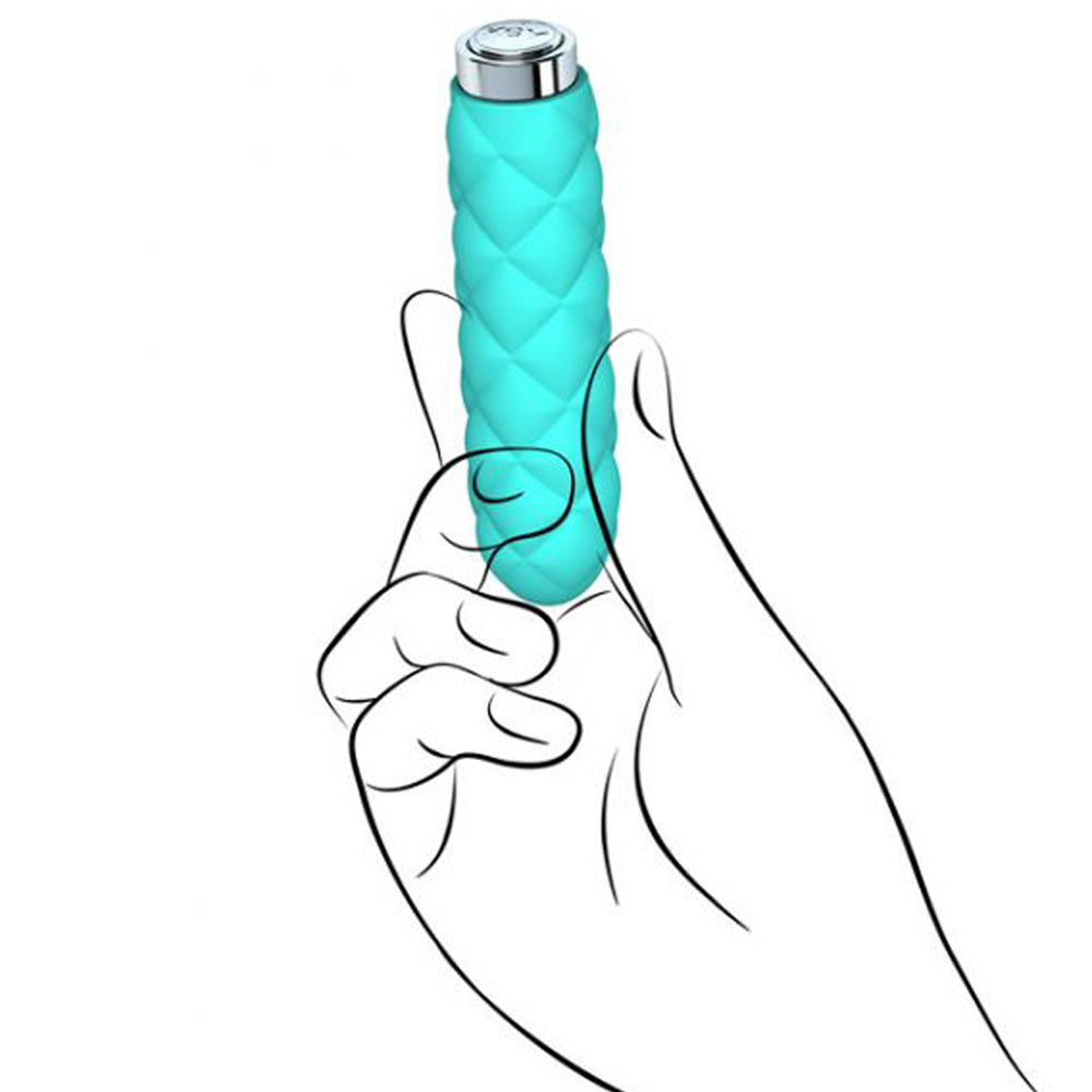 Key by Jopen Charms Petite Massager Plush Blue 3.75" - Godfather Adult Sex and Pleasure Toys